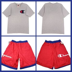 Champion Nylon Shorts SM & Big C T Shirt Men's Medium